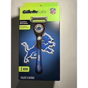 Detroit Lions Gillette Labs NEW Best Shave Razor & Refill Cartridge NFL